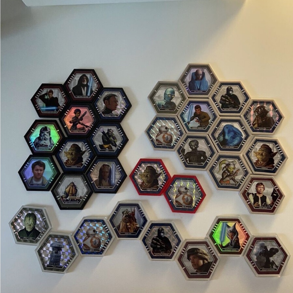 Topps Star Wars Galactic Connexions. Lot of 31 Loose- Grey, Black, Red, Clear